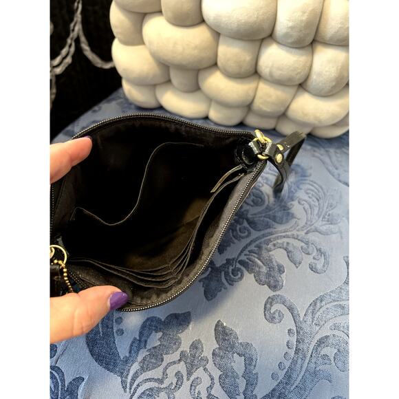 Coach Teal Blue Green Ocelot Leopard Print Wristlet - Picture 5 of 5